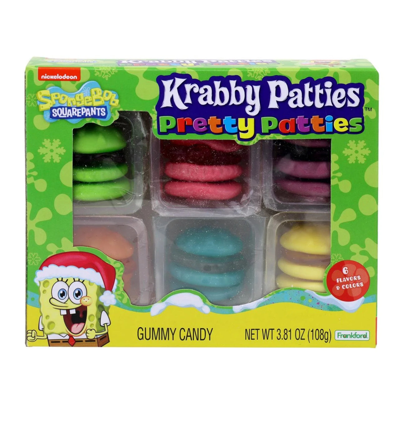 Nickelodeon Holiday Gummy Krabby Patties Pretty Patties 6pk