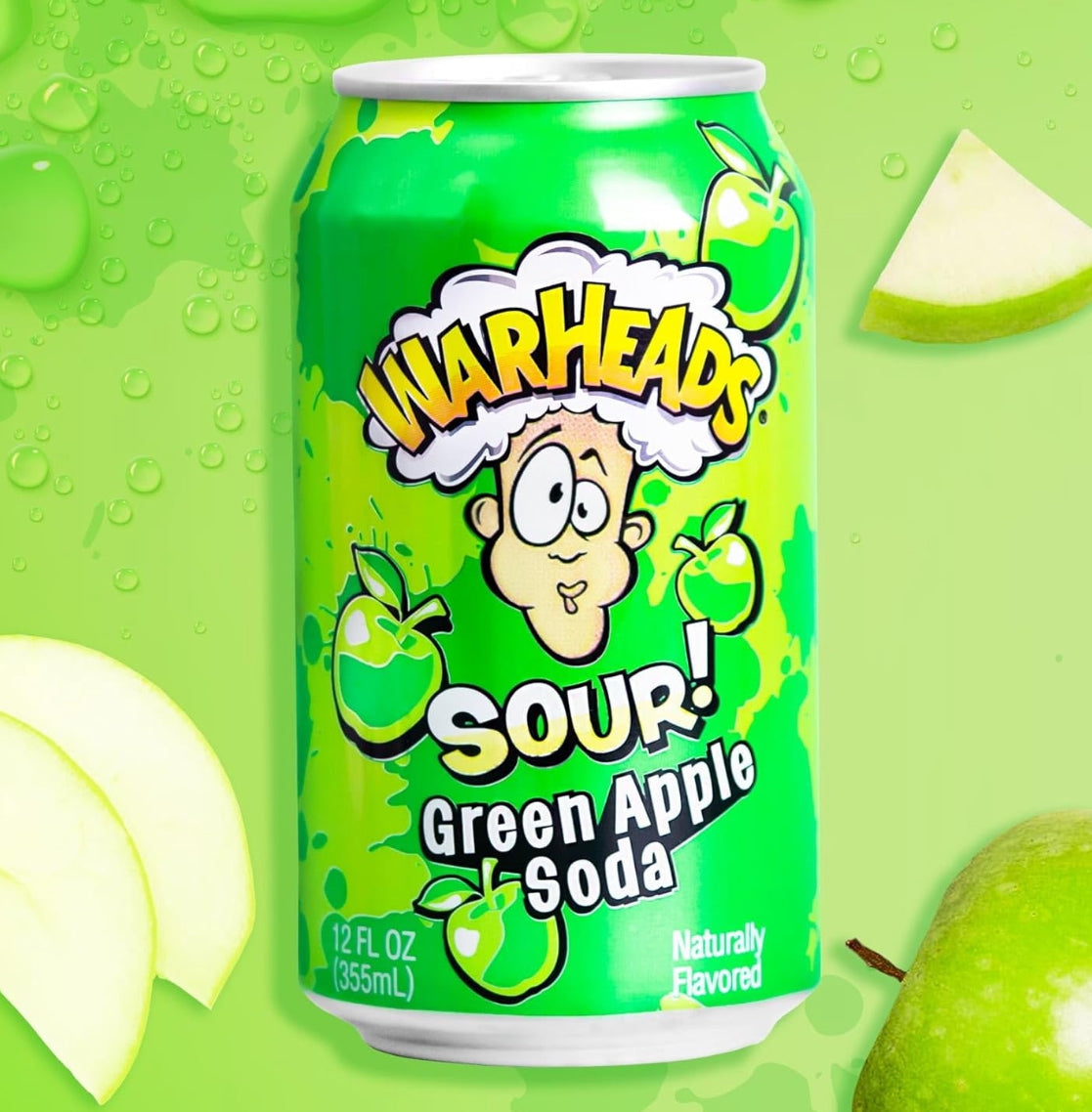 Warheads Sour Green Apple Soda