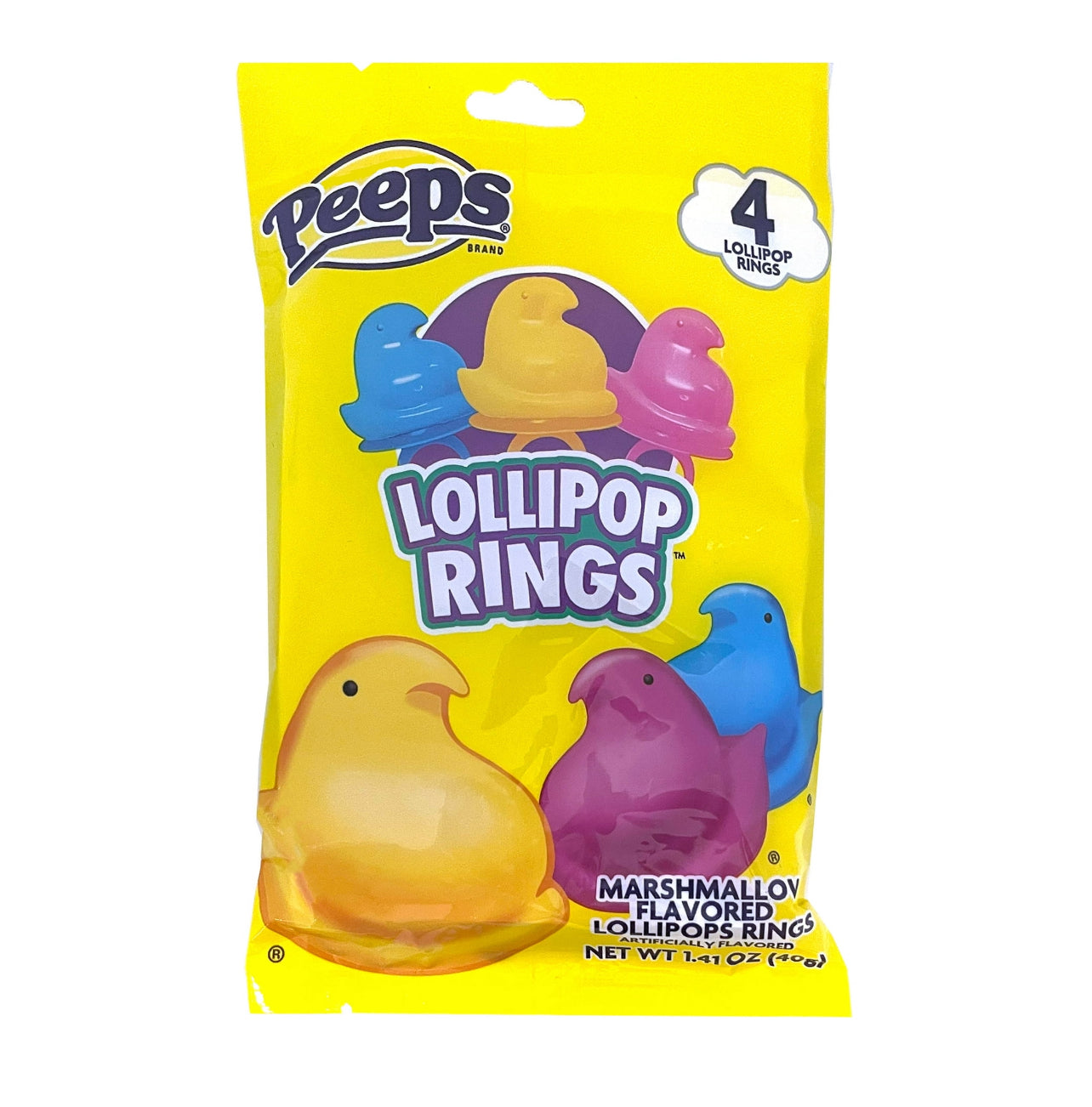 Peeps Ring Pop Lollipops 4 Pack