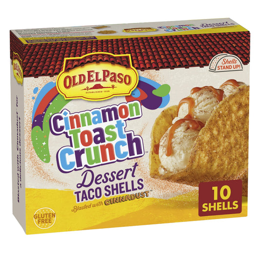 Old El Paso Stand N Stuff Cinnamon Toast Crunch Dessert Taco Shells, 10 Count