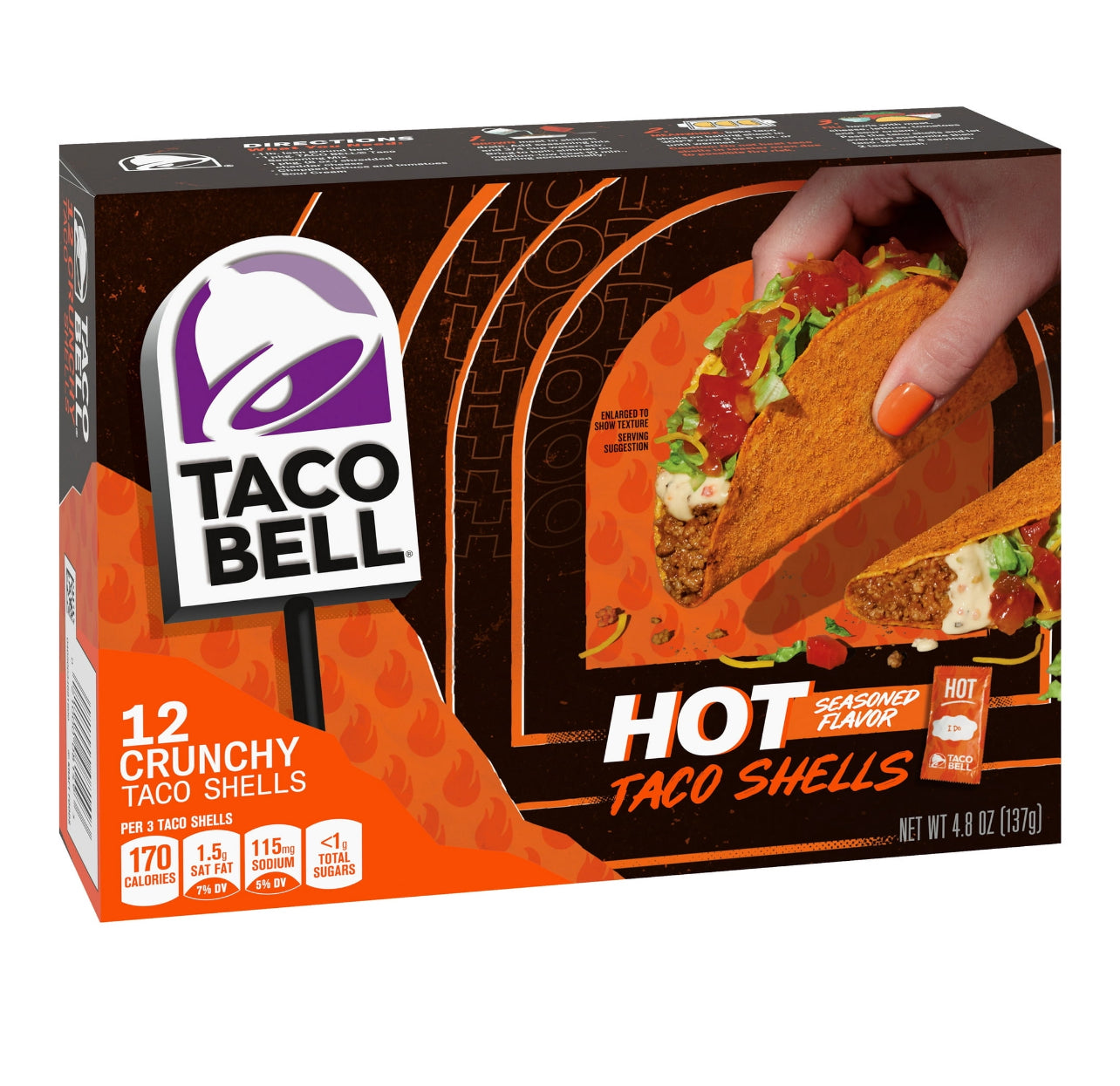 Taco Bell Hot Shells 12ct