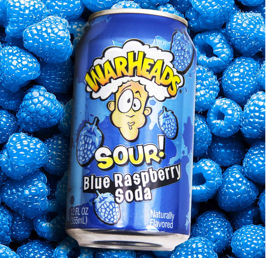 Warheads Sour Blue Raspberry Soda