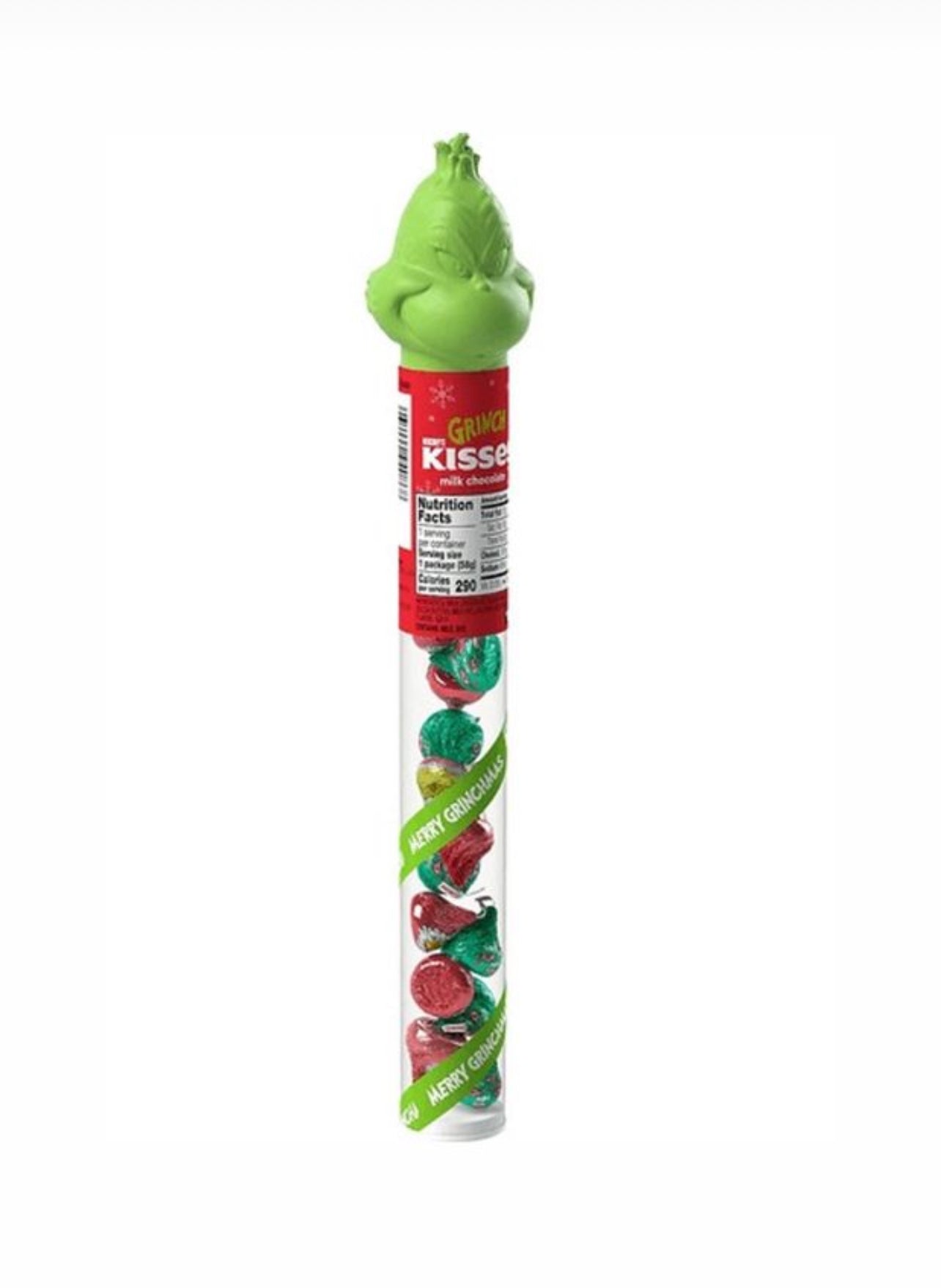 Grinch Kisses Filled Tube