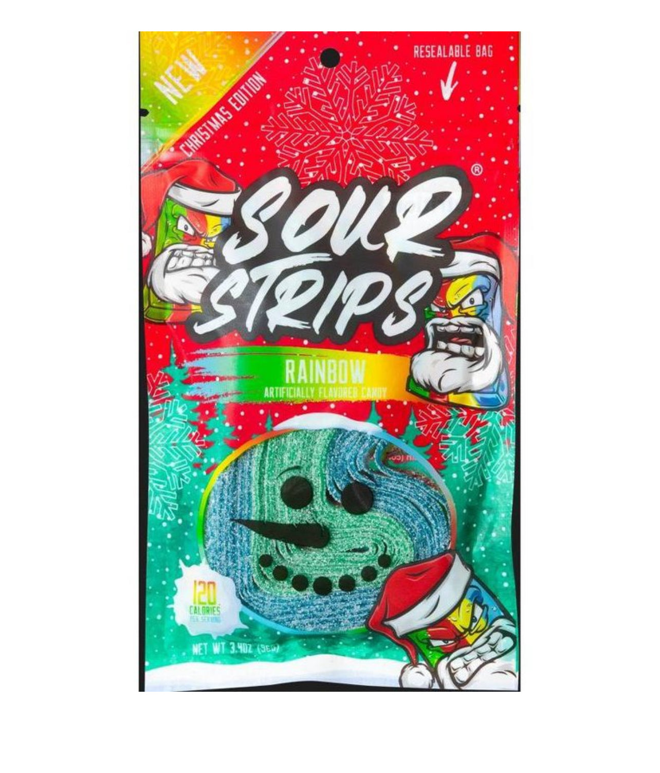 Sour Strips Rainbow Christmas Edition