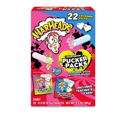 Warheads Sour Dipper Pucker Packs 22ct