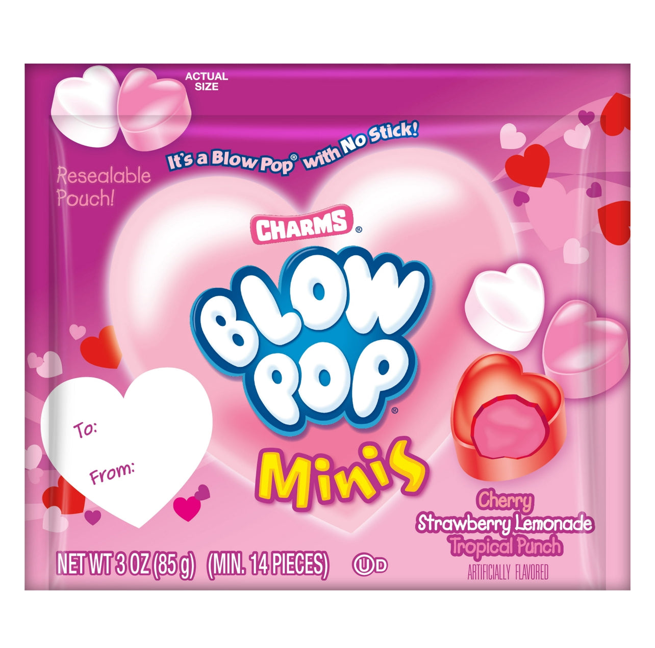 Blow Pop Minis vaneltines Pouches