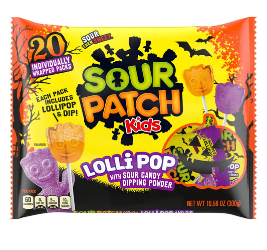 Sour Patch Kids Lollipops 20 Pack