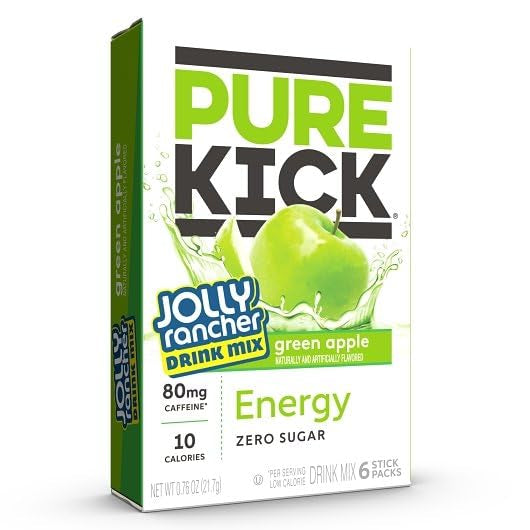 Pure Kick Energy Drink Mix Jolly Rancher Green Apple