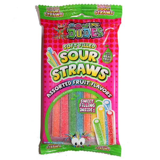 Sour Dudes Filled Sour Straws