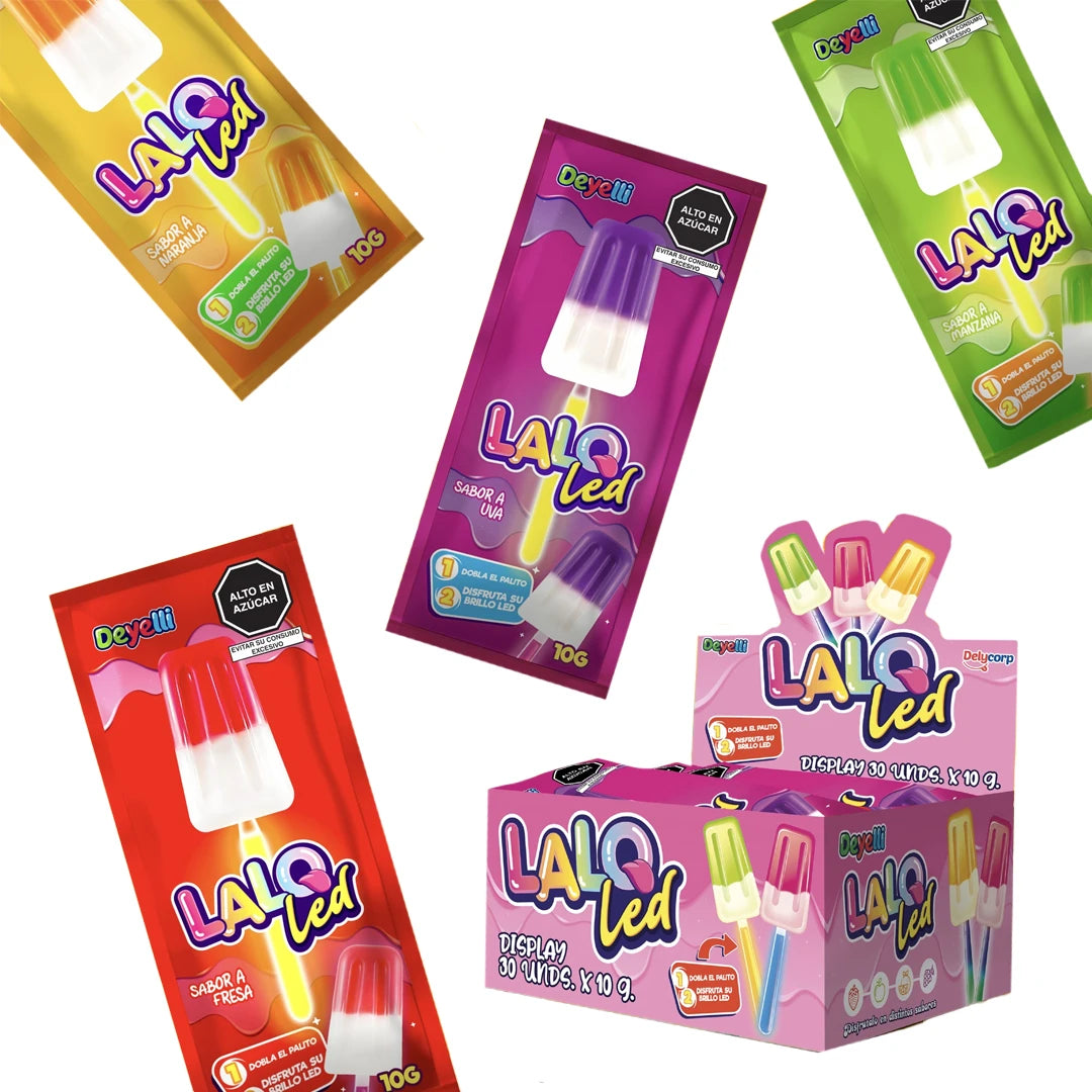 Ice Cream Shaped Light Up Lollipops -South America Pack of 30