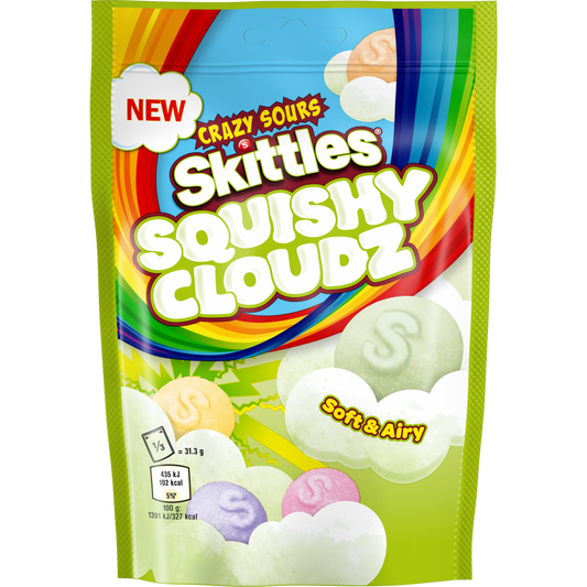 Skittles Crazy Sour Squishy Cloudz From UK