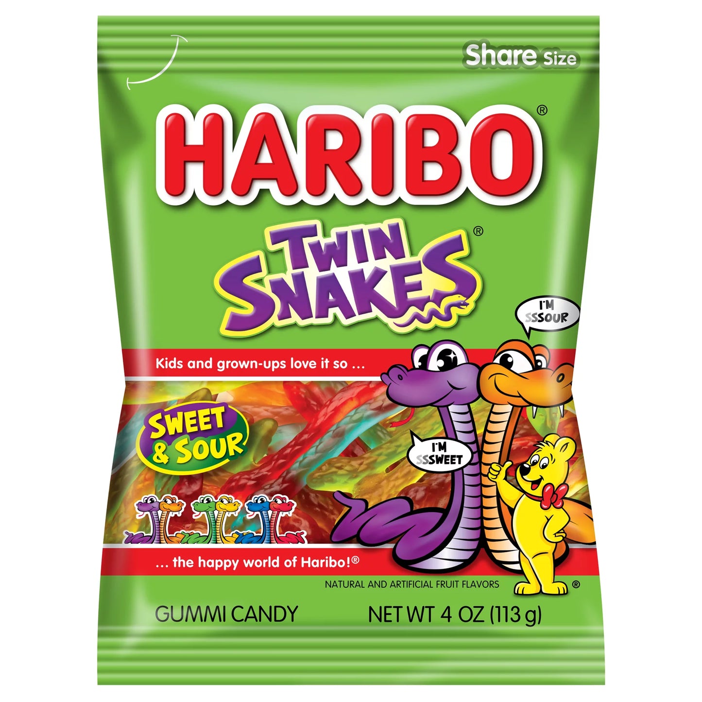 Haribo Twin Snakes 4oz