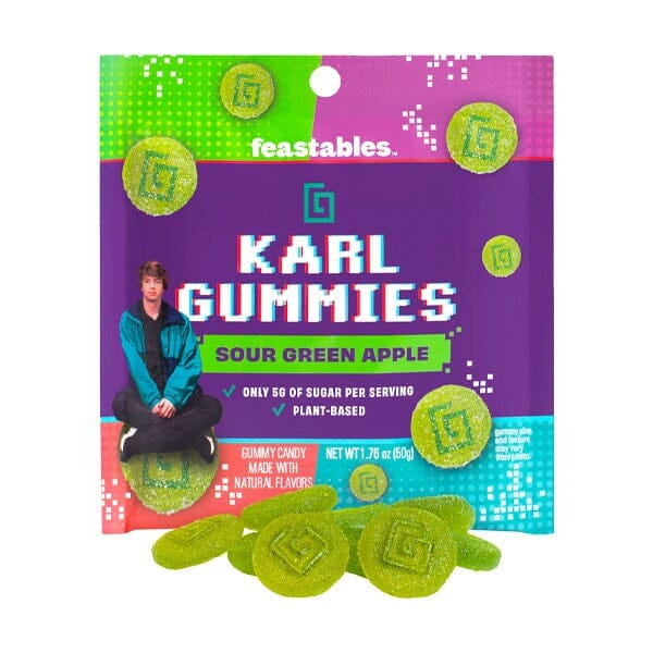 Feastables Karl Gummies Sour Green Apple