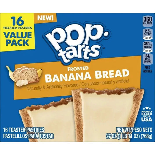 Pop Tarts Frosted Banana Bread 16pk