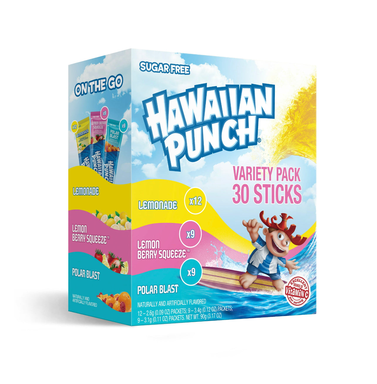 Hawaiian Punch Drink Mix, Sugar Free, Variety Pack