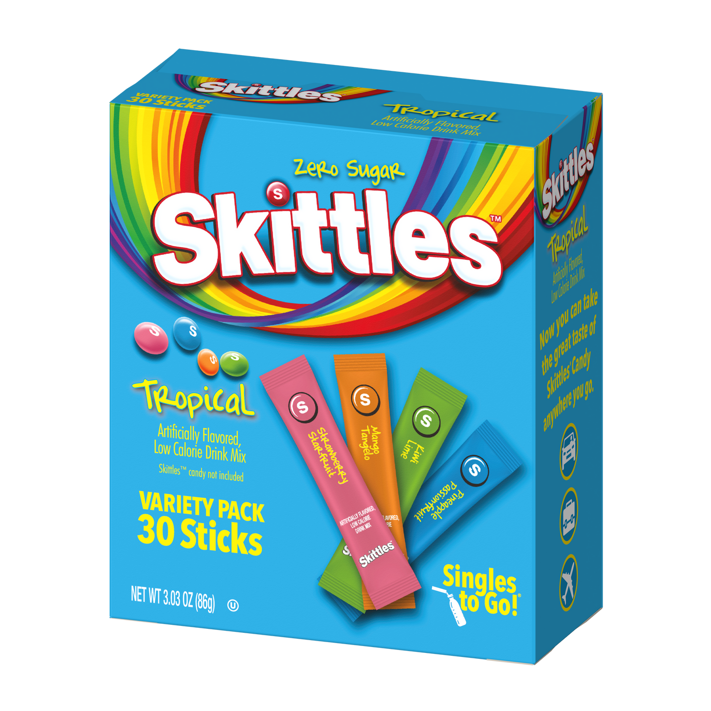 Skittles Drink Mix Tropical 30 Pack